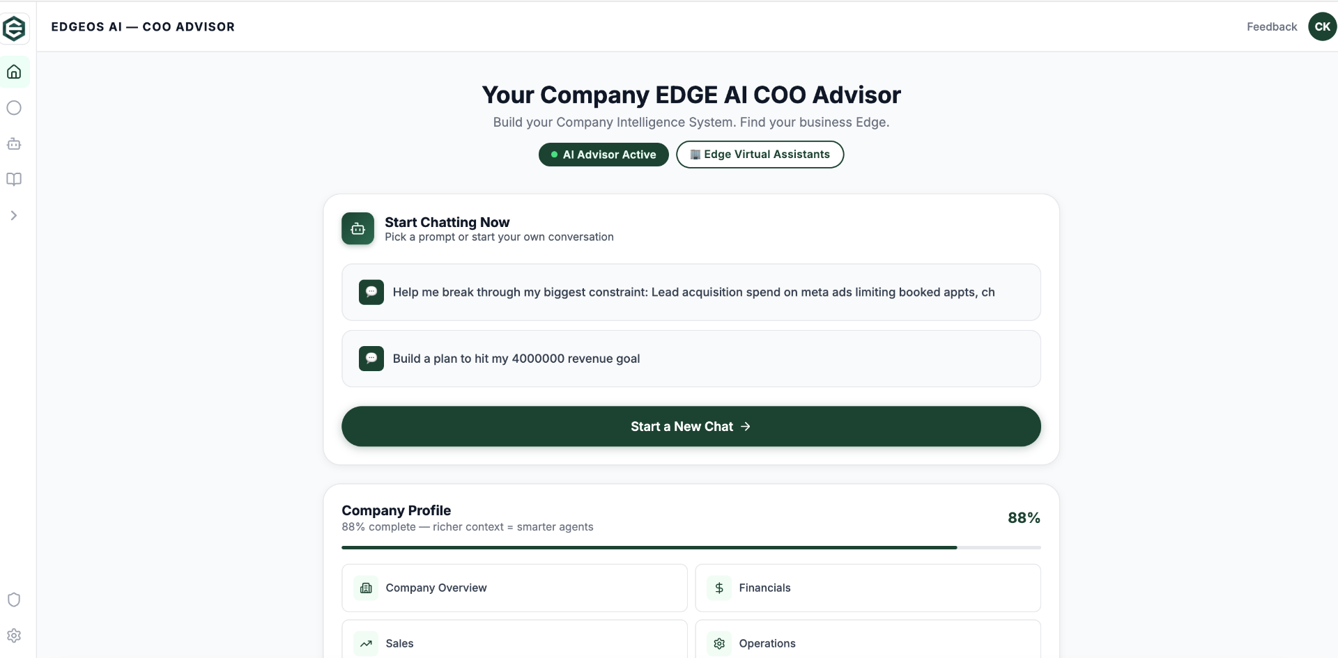 EdgeOS COO Advisor — AI operations advisor